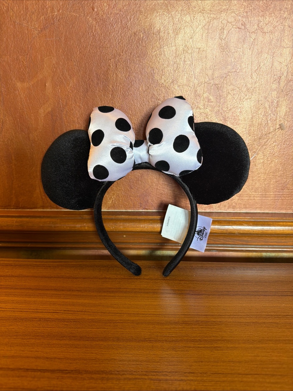 Disney Parks White Black Polka Dot Minnie Mouse Ears Headband NEW - Picture 6 of 6